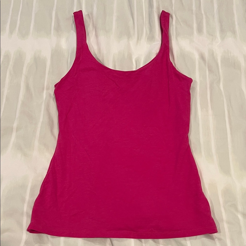 Express Fuchsia Scoop Neck Tank Top